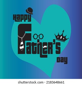 Happy Fathers Day wishes design vector 