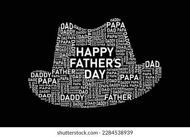 happy fathers day world cloud design, dad, father, papa, Daddy for t shirt, print, mug