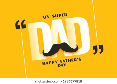 happy fathers day yellow background
