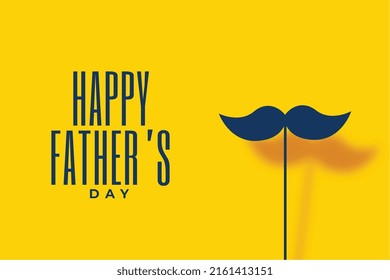 happy father's day yellow banner in paper style