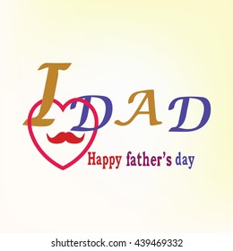 Happy father's day.Father day greeting card