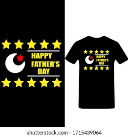 Happy Father's Day-Father's Day T-shirt Vector.