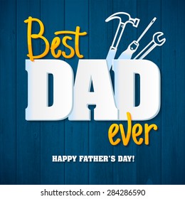 Happy Father's Day.Happy fathers day card  retro type font.