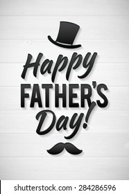 Happy Father's Day.Happy fathers day card  retro type font.