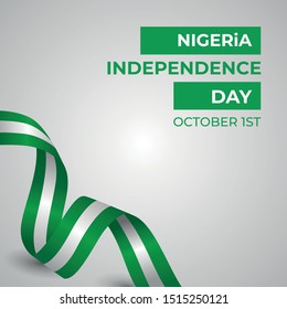 Happy Federal Republic of Nigeria Independence Day Vector Design Template Illustration