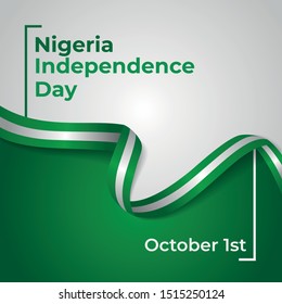 Happy Federal Republic of Nigeria Independence Day Vector Design Template Illustration