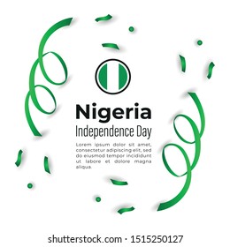 Happy Federal Republic of Nigeria Independence Day Vector Design Template Illustration