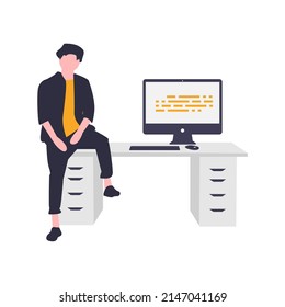Happy feeling vector illustration for web and app design