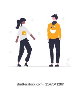 Imagen de vector de sensación feliz para diseño web y aplicación