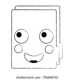 happy file folder kawaii icon image 