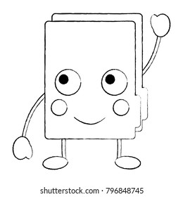 happy file folder kawaii icon image 