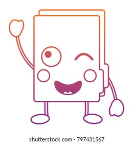 happy file folder kawaii icon image 