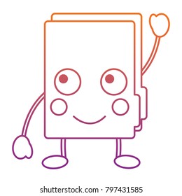happy file folder kawaii icon image 