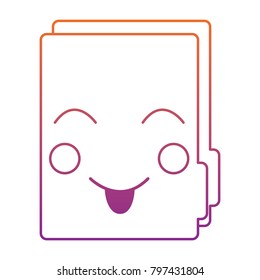 happy file folder kawaii icon image 