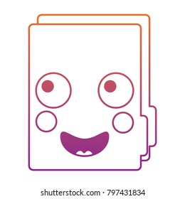 happy file folder kawaii icon image 