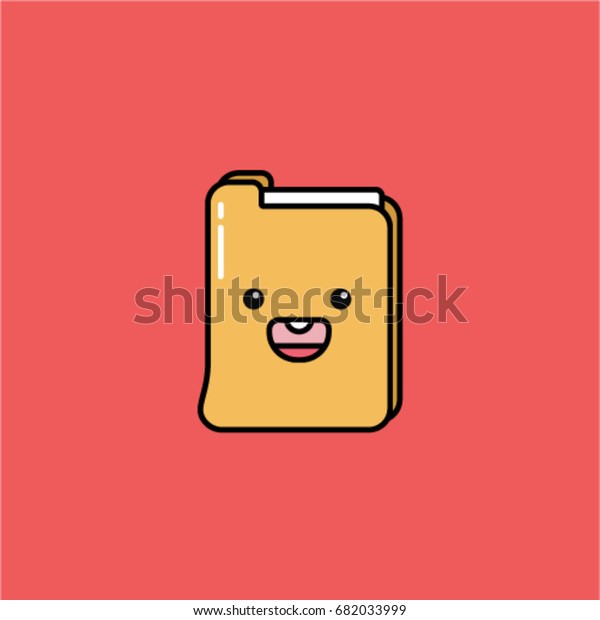 Happy File Icon Stock Vector (Royalty Free) 682033999 | Shutterstock