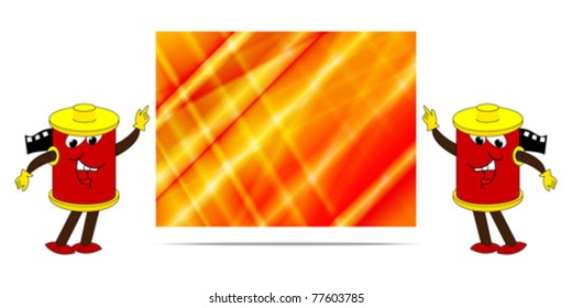 happy film with colorful banner