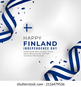 Happy Finland Independence Day December 6th Celebration Vector Design Illustration. Template for Poster, Banner, Advertising, Greeting Card or Print Design Element