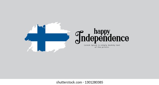 Happy Finland Independence Day Vector Template Design Illustration