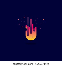 Happy Fire Artwork Illustration Vecor Fire icon