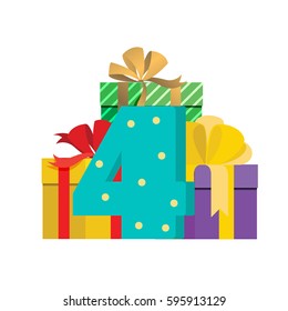 Happy first birthday candle. Baby girl greeting card. Vector illustration