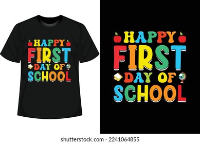 FELIZ PRIMER DÍA DE LA ESCUELA 100 Días de diseño de camisetas escolares
