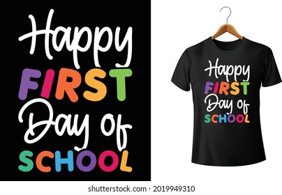 Happy First Day Of School Shirts Are Perfect Teacher Shirts To Wear On The First Day Of School. Say Hello To The School Year In This Distressed Tee. A Fun First Day Of School Photo Idea Shirt