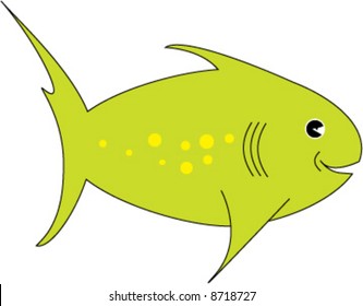 Happy Fish Swimming Stock Vector (Royalty Free) 8718727 | Shutterstock