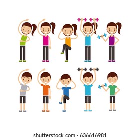 happy fitness people image 
