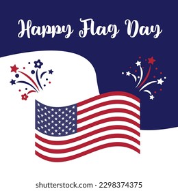 Happy Flag Day background template. Vector illustration of a background for Happy Flag Day. Flag day banner or badge.Creative illustration,poster or banner of happy Flag Day