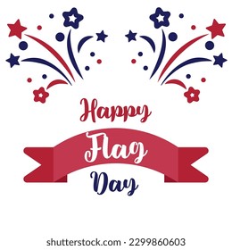 Happy Flag Day background template. Vector illustration of a background for Happy Flag Day. Flag day banner or badge.Creative illustration,poster or banner of happy Flag Day