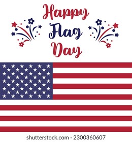 Happy Flag Day background template. Vector illustration of a background for Happy Flag Day. Flag day banner or badge.Creative illustration,poster or banner of happy Flag Day