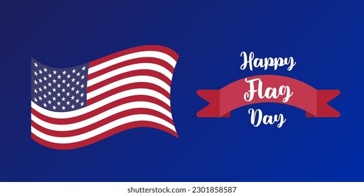 Happy Flag Day background template. Vector illustration of a background for Happy Flag Day. Flag day banner or badge.Creative illustration,poster or banner of happy Flag Day