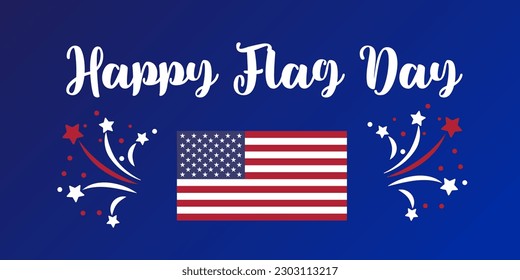 Plantilla de fondo de Happy Flag Day. Ilustración vectorial de un fondo para el Día de la Bandera Feliz. Banner o insignia del Día de la Bandera.Ilustración creativa, afiche o pancarta del Día de la Bandera Feliz