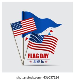 Happy Flag Day background template
