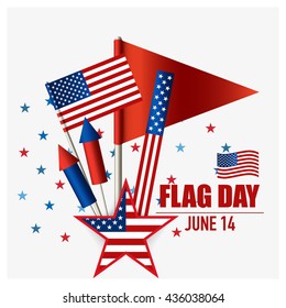 Happy Flag Day background template
