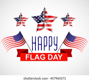 Happy Flag Day background template, greeting card