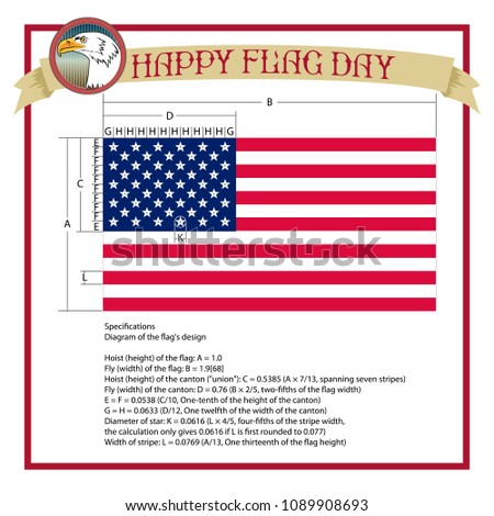 Happy Flag Day background template. Flag day banner or badge.Creative illustration,poster or banner of happy Flag Day