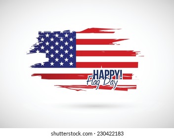 happy flag day illustration design over a white background