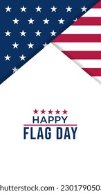 Happy Flag Day in the United States background vector illustration, best for social media post template, greeting card,portrait orientation background etc