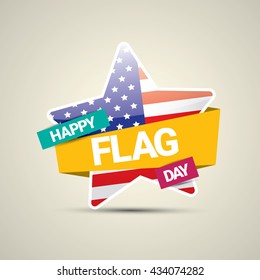 Happy flag day vector background. flag day USA banner. Happy flag day badge. Flag day Sale