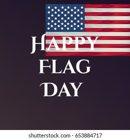 Happy flag day vector background. Happy flag day badge. U.S. Independence Day 