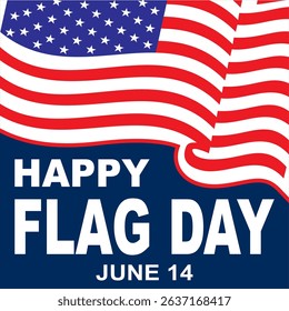 Happy Flag Day Vector Illustration  United States Of America June 14 