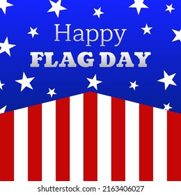 Happy Flag day vector with star and stripes