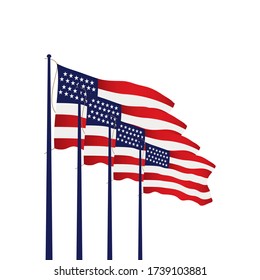 Happy flag day vector template. Design for banner, greeting cards or print.