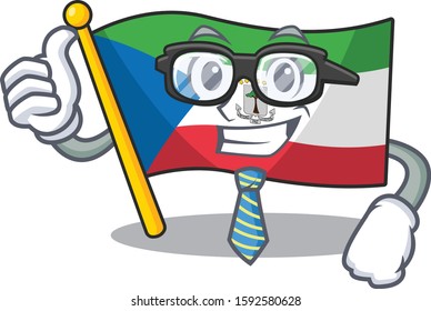 happy flag equatorial guinea Scroll wearing a black Graduation hat