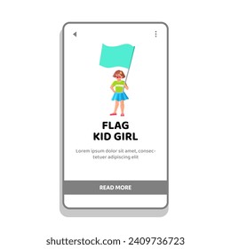 happy flag kid girl vector. boy country, little school, cute turkish happy flag kid girl web flat cartoon illustration