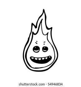 happy flame cartoon