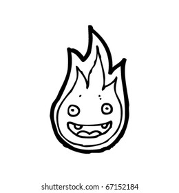 happy flame cartoon