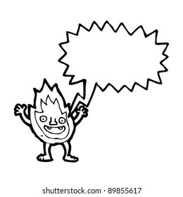 happy flame cartoon
